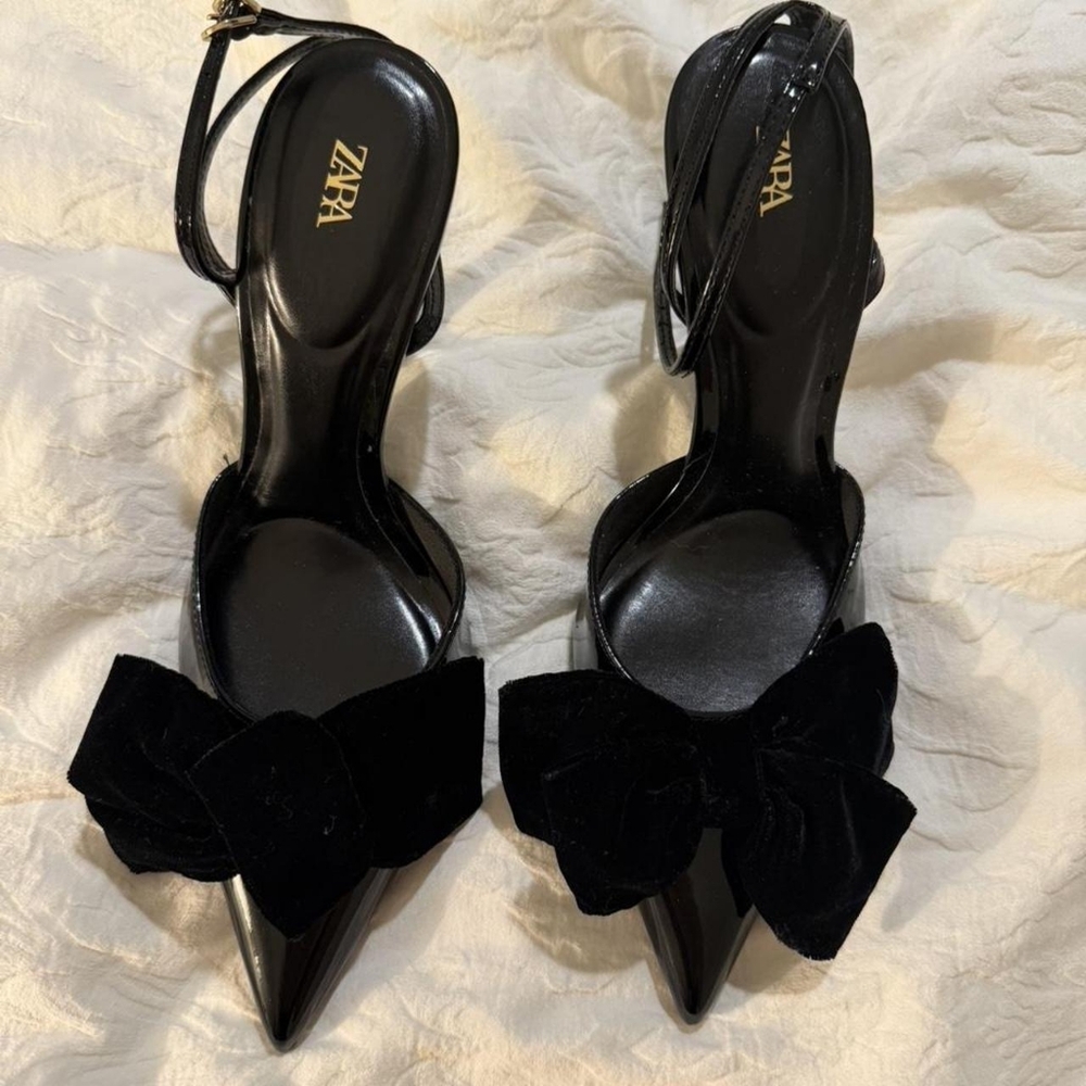 Zara Black Women's Shoes with Bow Detail